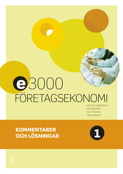 E3000 Företagsekonomi 1 Kommentarer Och Lösningar